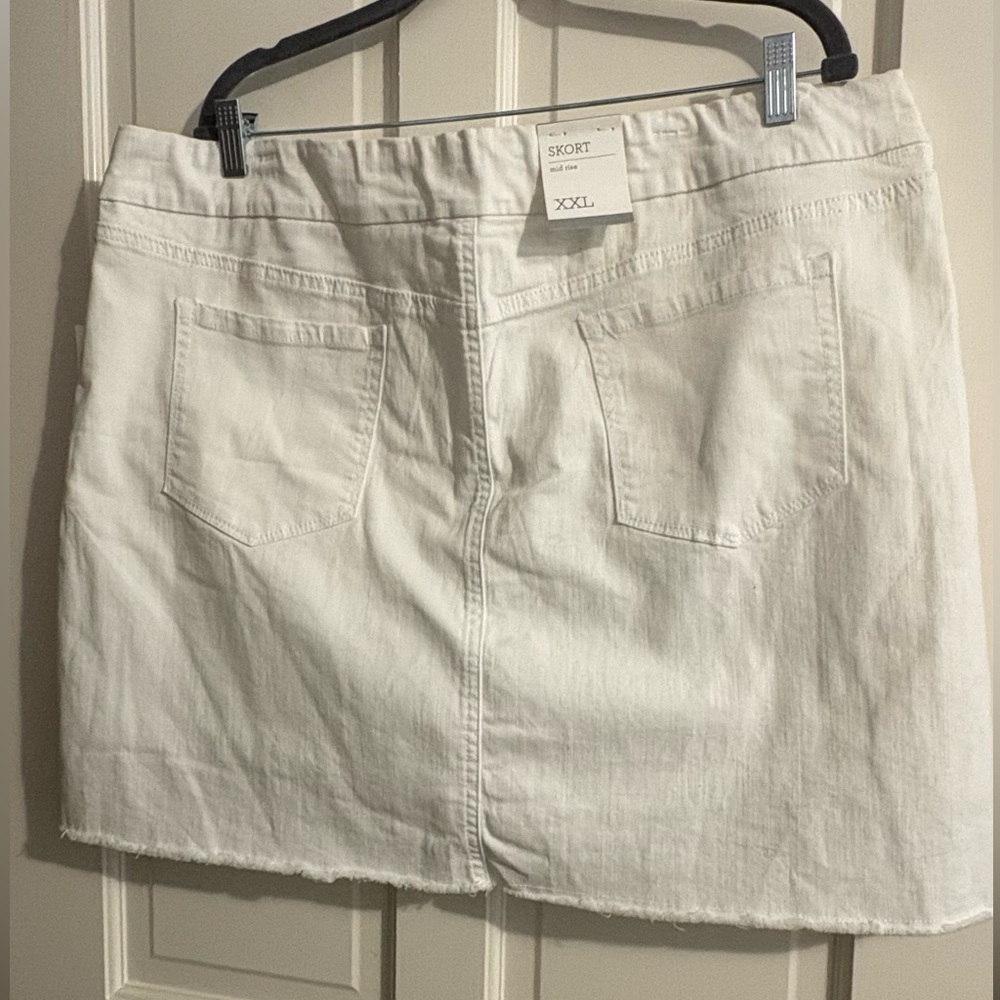 Style & Co. Women’s White Denim Skort Sz XXL - Picture 6 of 8